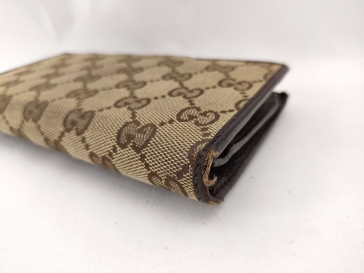 GUCCI GG Canvas Sherry Line Bifold Long Wallet 181668 Wallet