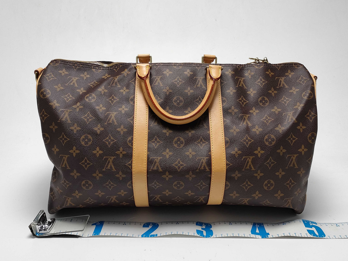 LOUIS VUITTON Monogram M41416 Keepall Bandouliere 50 Boston Bag with Missing Screws