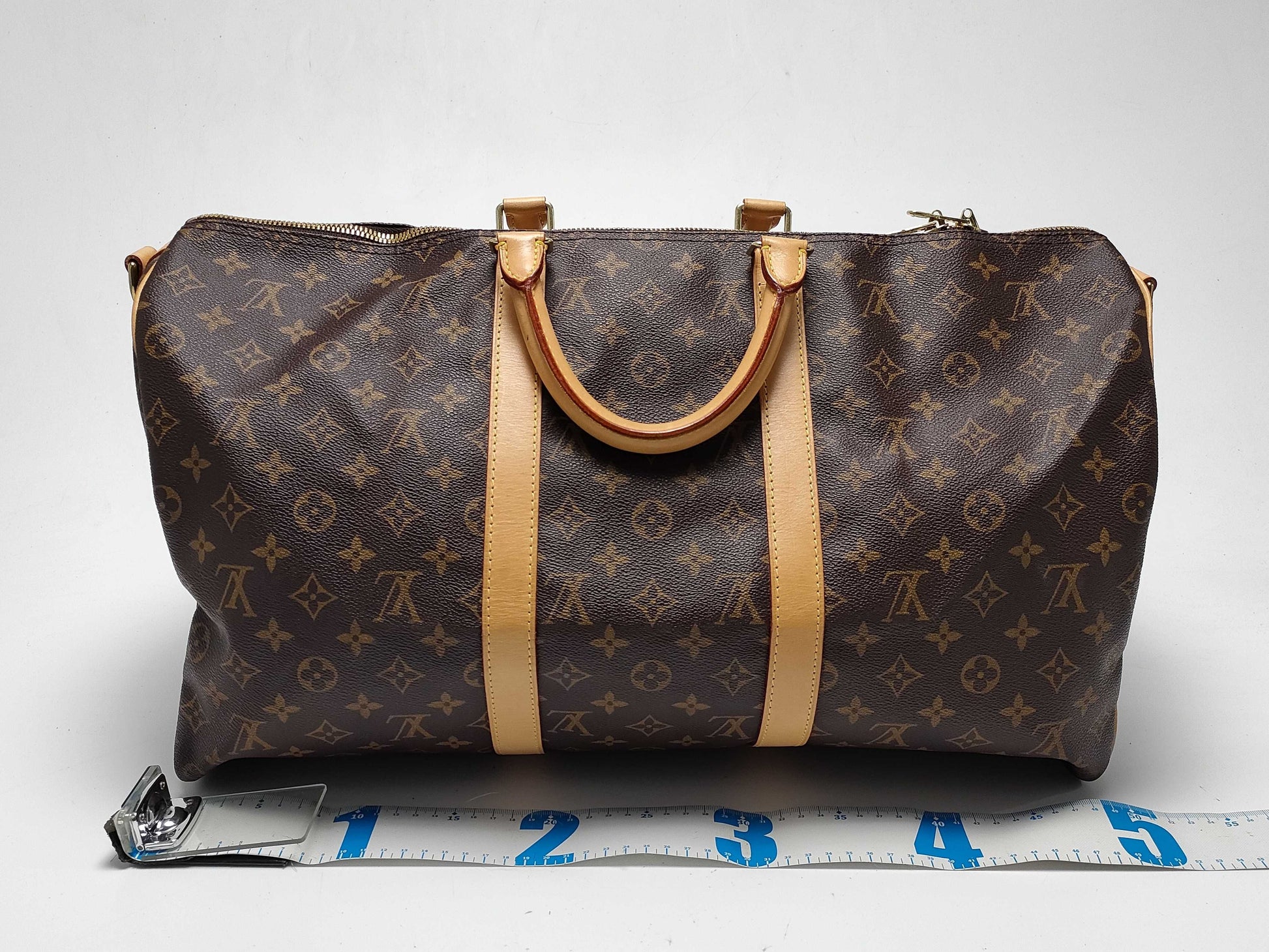 LOUIS VUITTON Monogram M41416 Keepall Bandouliere 50 Boston Bag with Missing Screws
