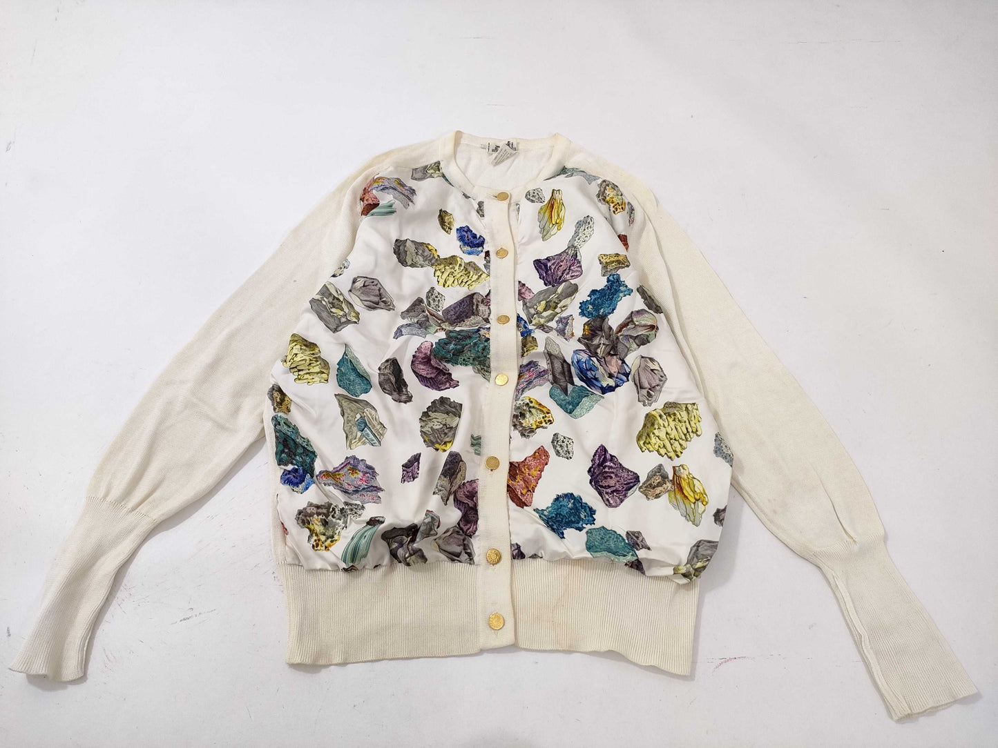HERMES Cardigan with Natural Stone Motif