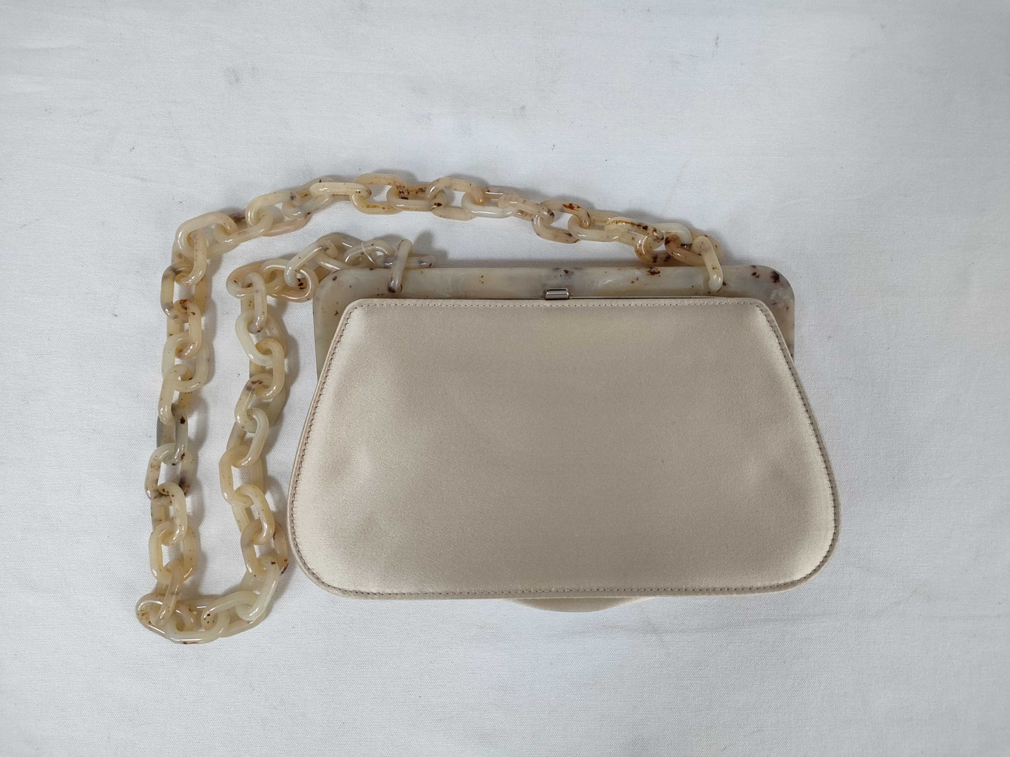 PRADA Nylon Clasp Pouch Chain Shoulder Bag