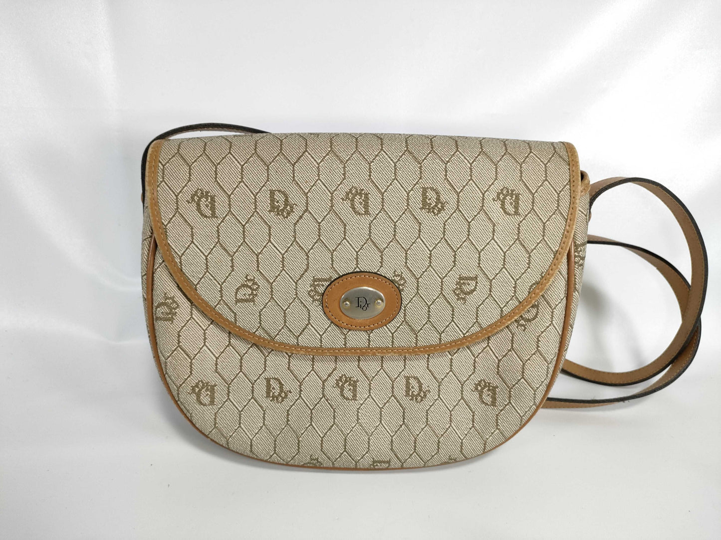 Dior PVC Leather Honeycomb Shoulder Bag