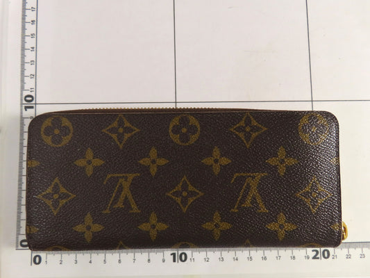 LOUIS VUITTON Monogram Portefeuille Clemence Fuchsia M60742 Wallet with Zipper Top Missing