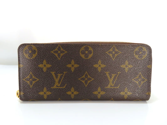 LOUIS VUITTON Monogram Portefeuille Clemence Fuchsia M60742 Wallet with Zipper Top Missing