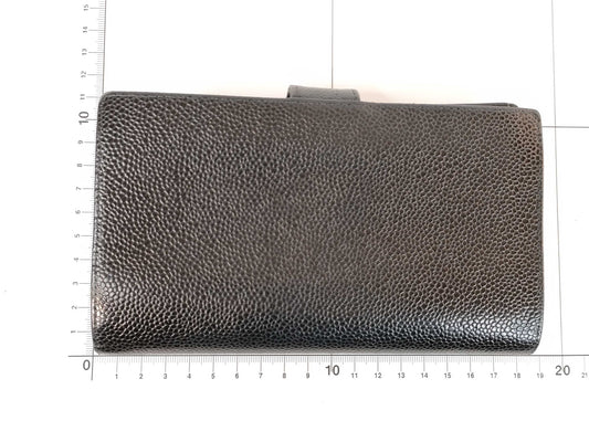 CHANEL Caviar Leather Clasp Long Wallet