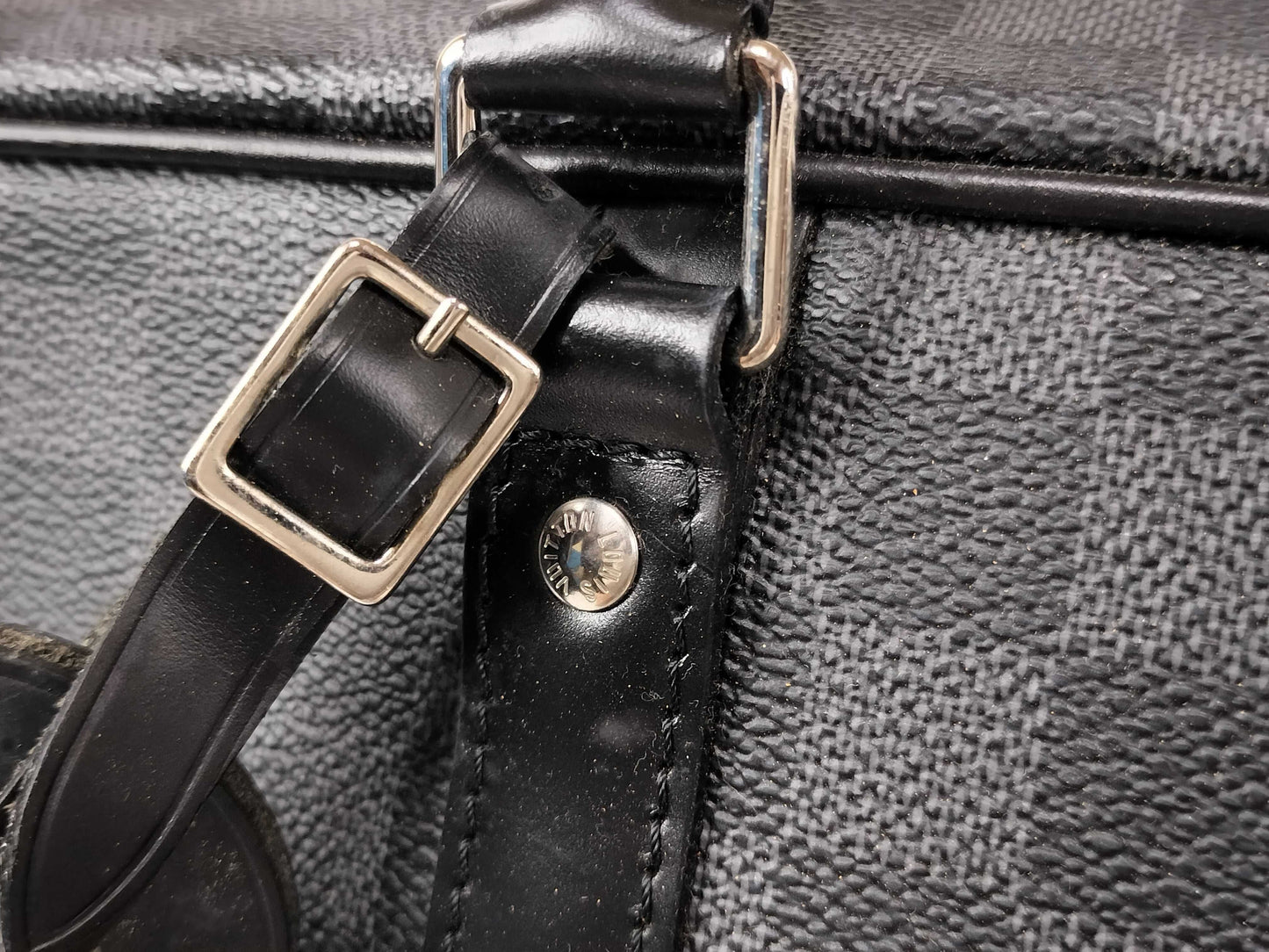 LOUIS VUITTON Damier Graphite Porte-Document Voyage Personalized Business Bag