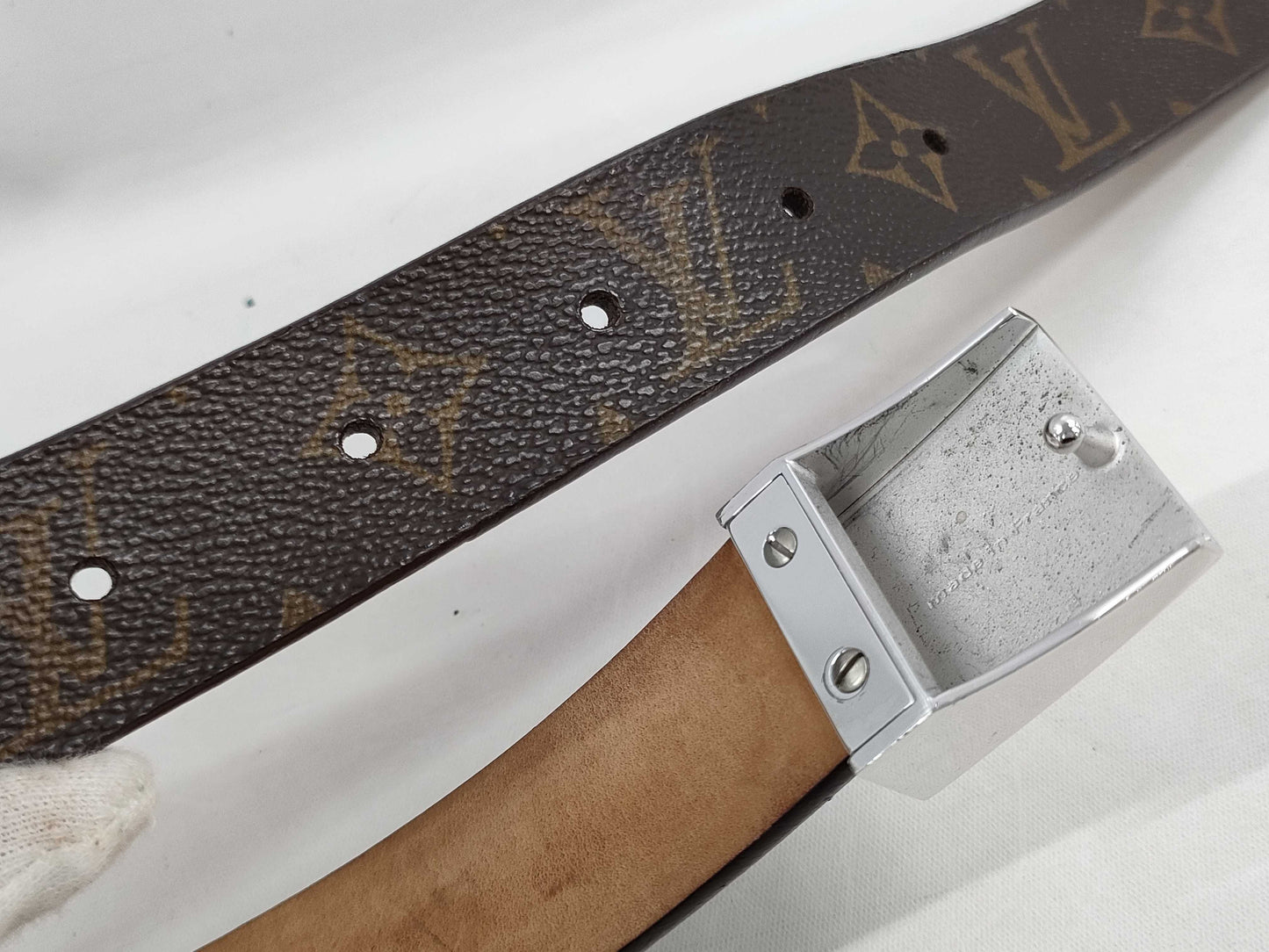 LOUIS VUITTON Monogram M6801 Santur Carre Belt