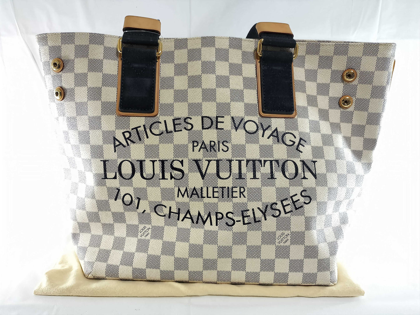 LOUIS VUITTON Damier Azur N41179 Plan Soleil Tote Bag
