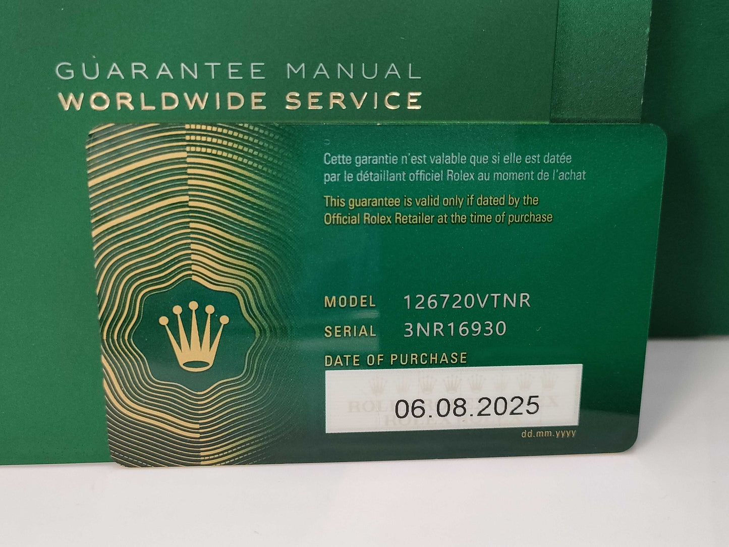 ROLEX 126720VTNR 3NR16930 Men's Watch