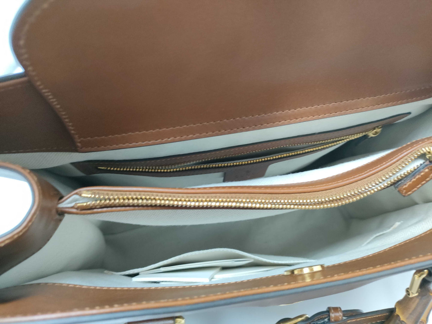 GUCCI Bamboo Diana 2-Way Bag, Medium, Top Handle, Leather, Brown, 655658 Tote Bag