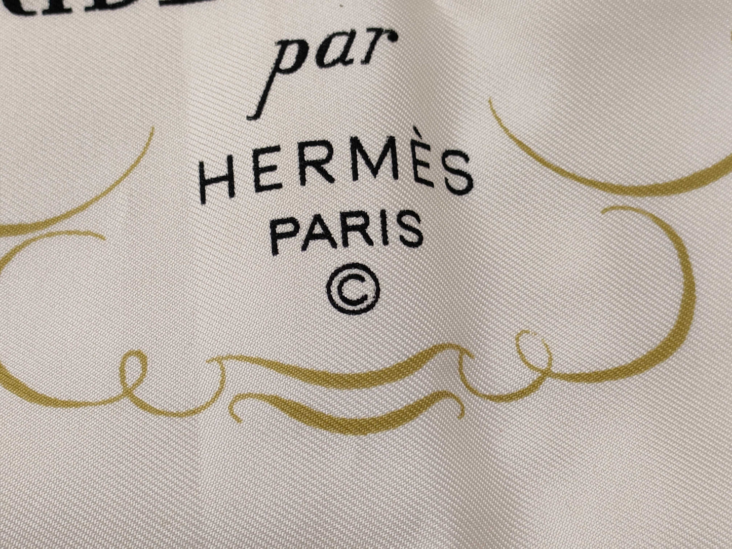 HERMES Carré 90 Brides de Gala Yellow Scarf