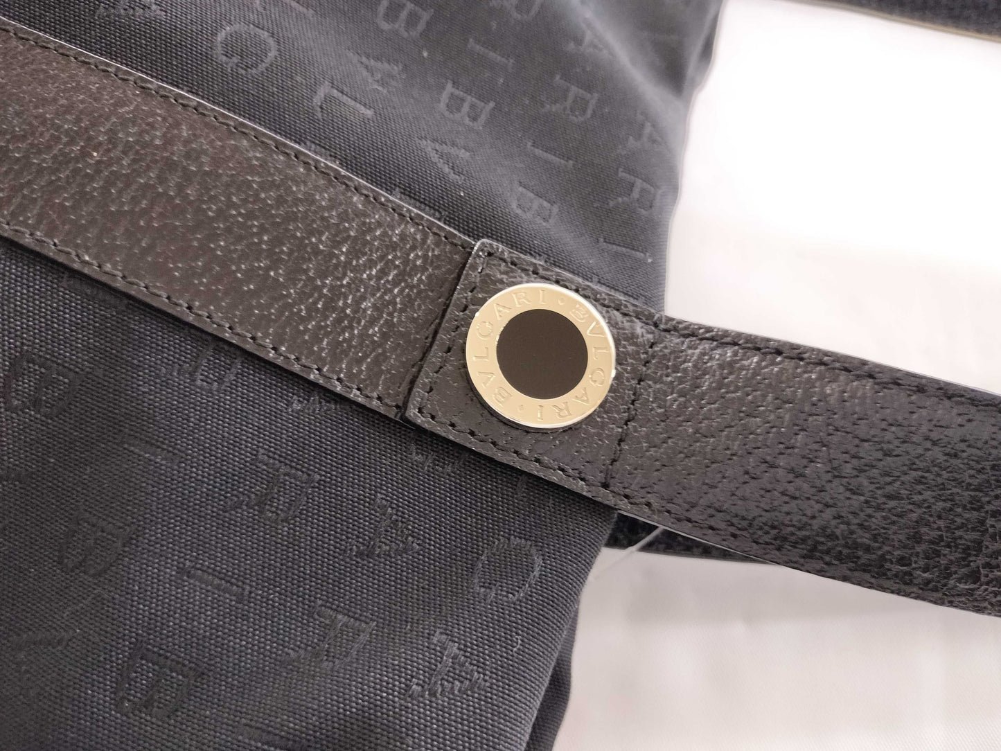BVLGARI Logomania Canvas/Leather Tote Bag