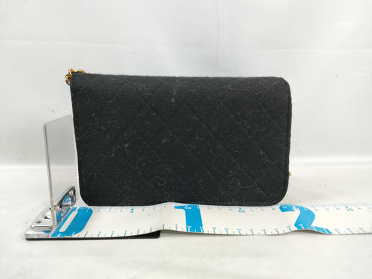 CHANEL Coco Mark Jersey Flap Chain Shoulder Bag