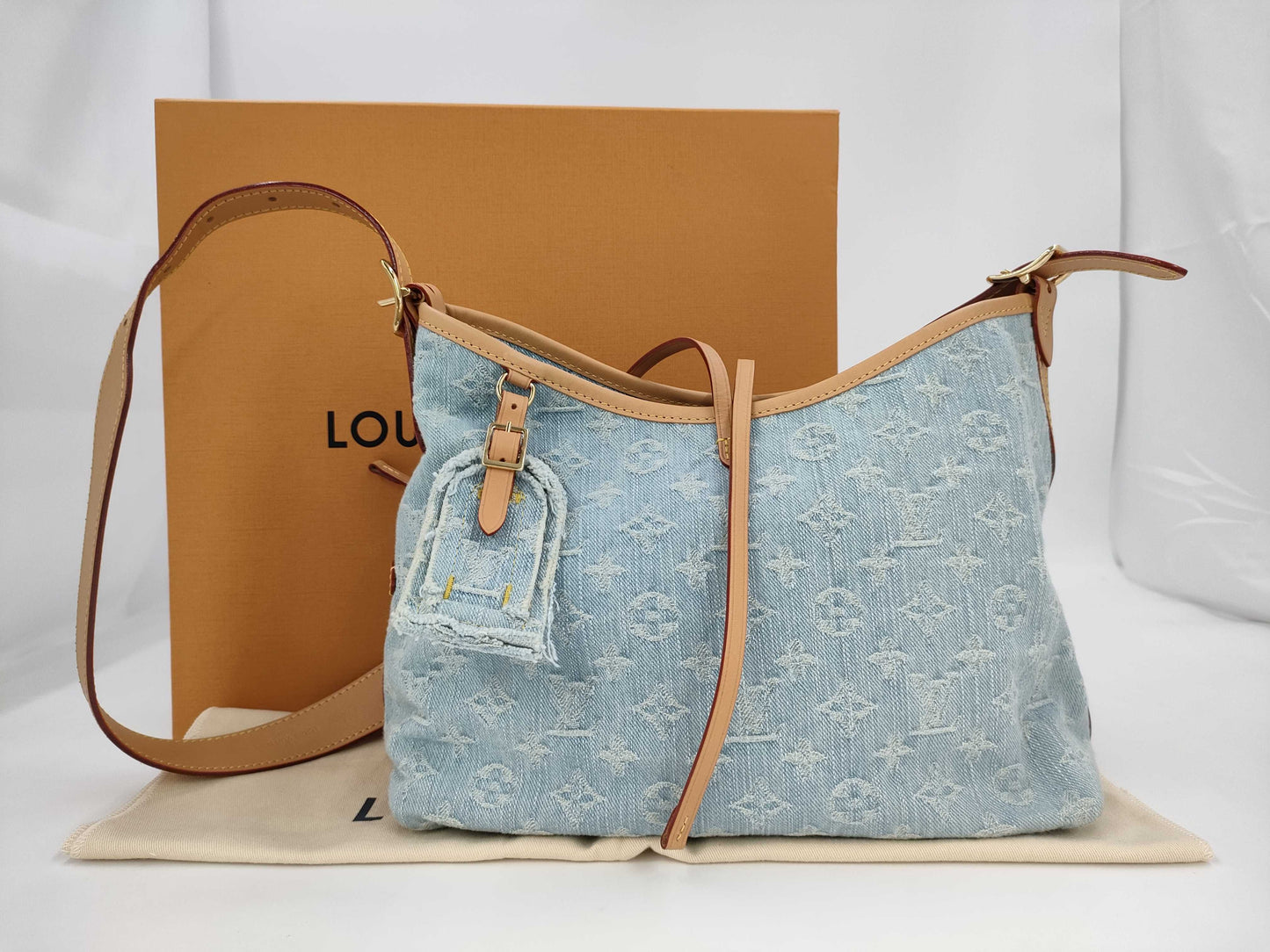 LOUIS VUITTON Monogram Denim Carry Shoulder Bag