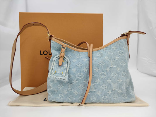 LOUIS VUITTON Monogram Denim Carry Shoulder Bag