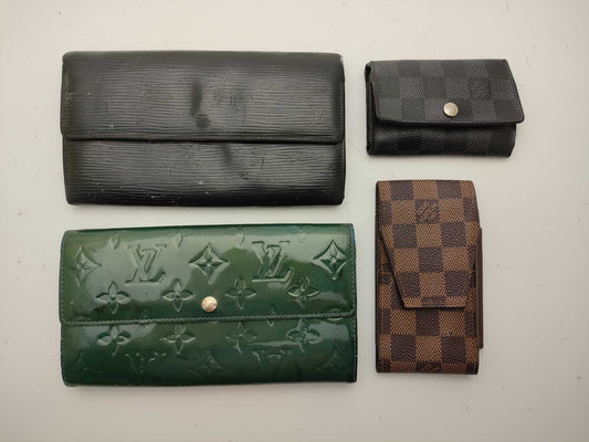 LOUIS VUITTON Damier Epi/Vernis Wallet 4-Piece Accessory Set