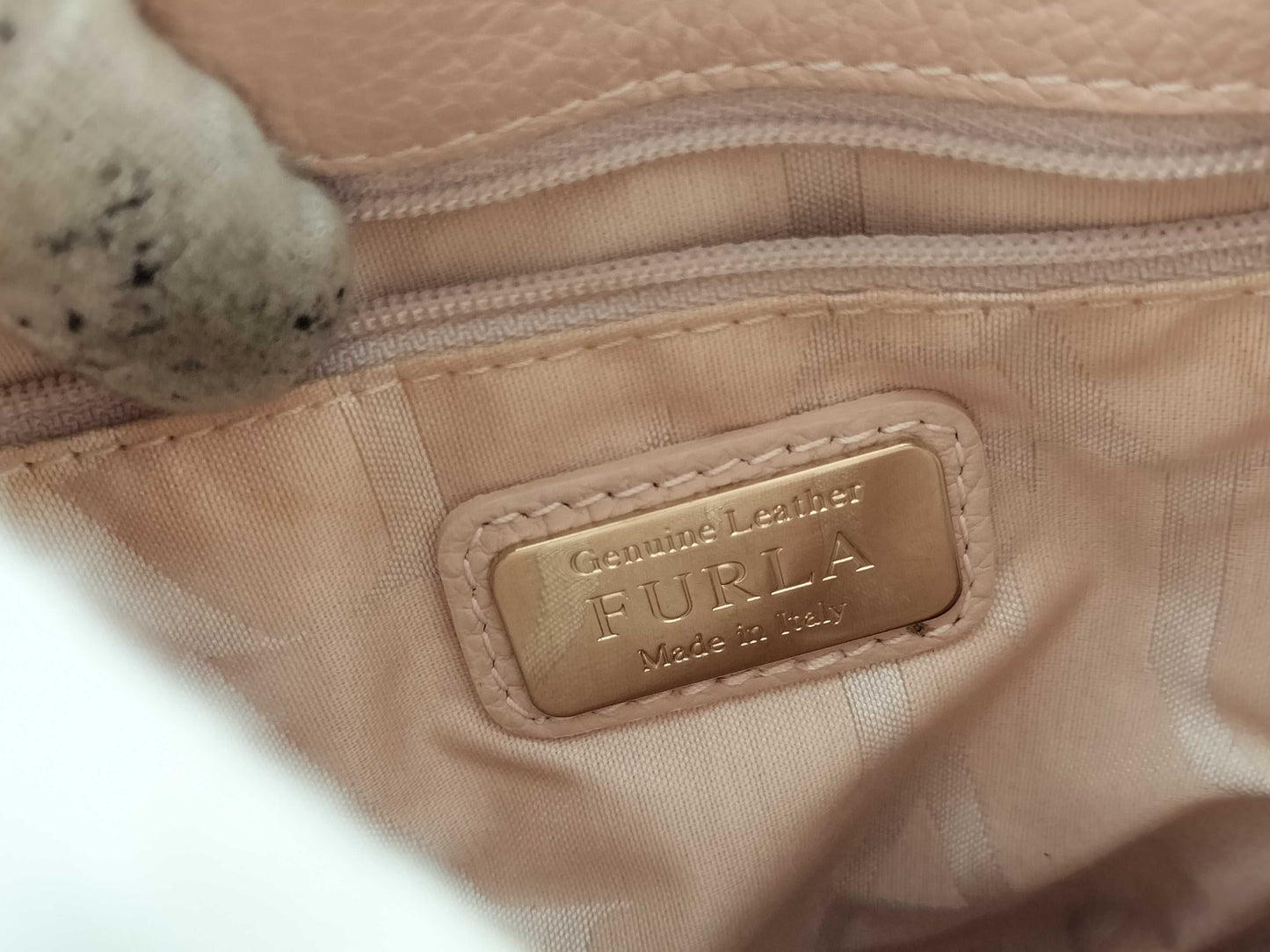 FURLA 2-Way Bucket Bag / Coach Nylon Handbag with Pouch