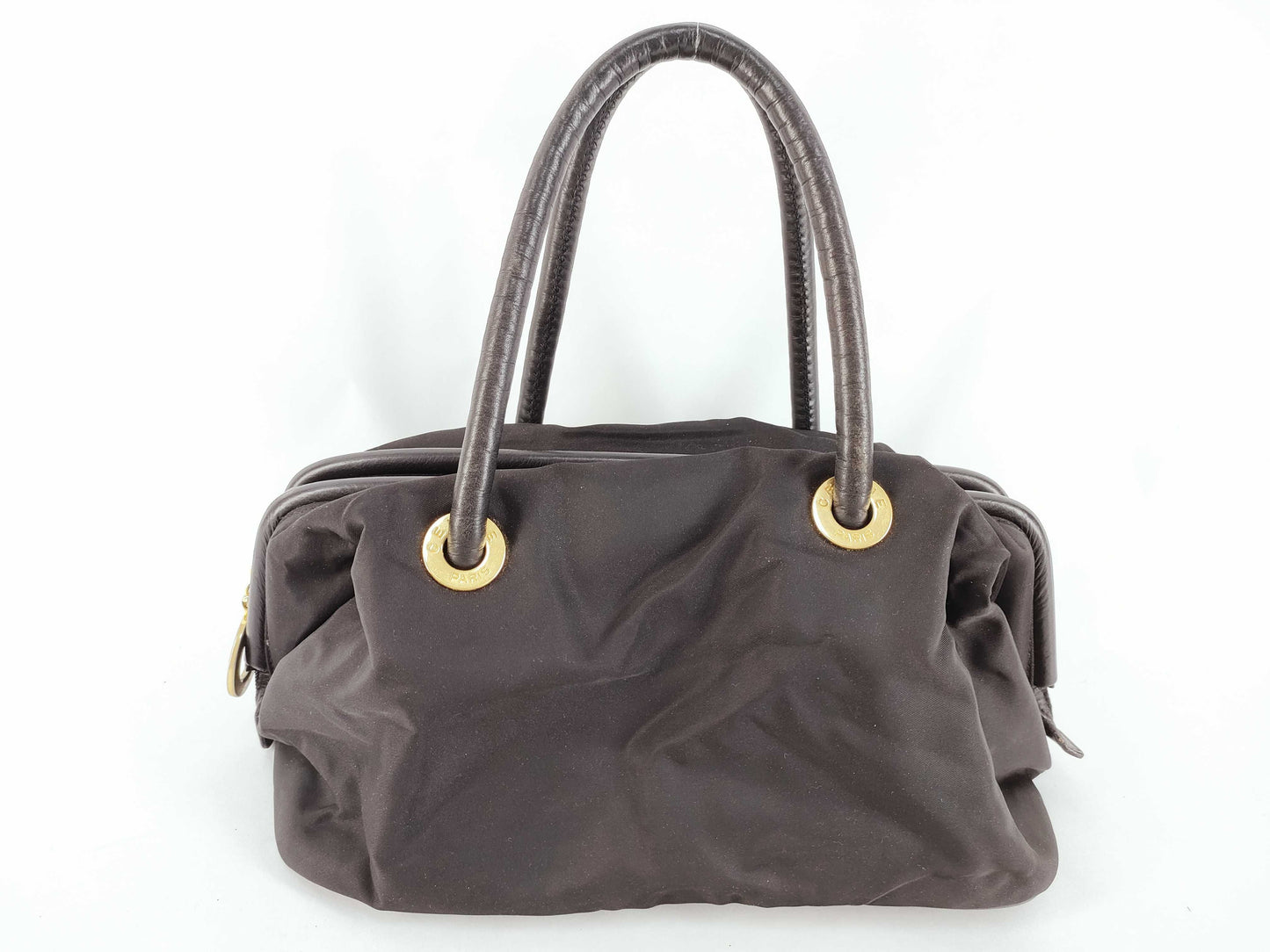 CELINE Nylon Tote Handbag
