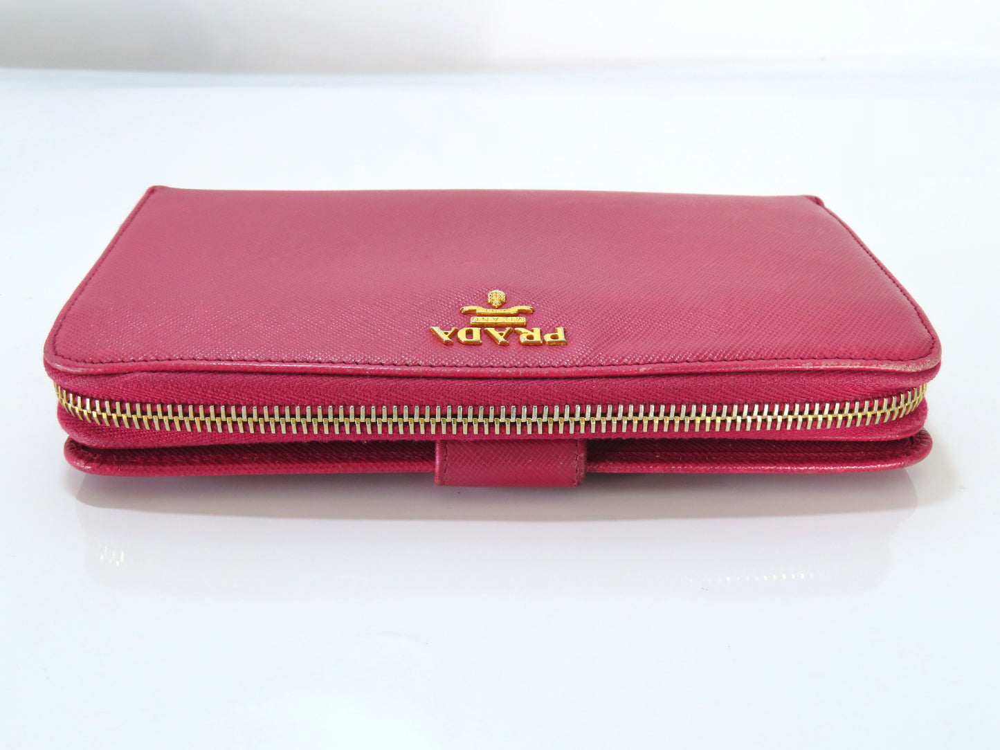 PRADA 1ML348 Vitello Move Round Zip Long Wallet