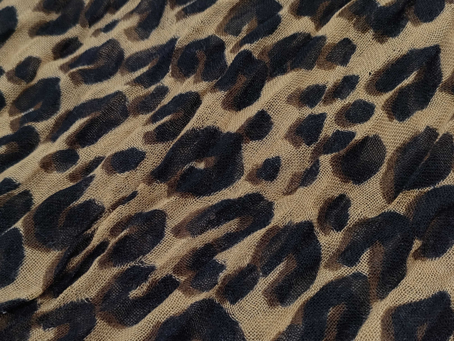 LOUIS VUITTON Brown Leopard Print Scarf