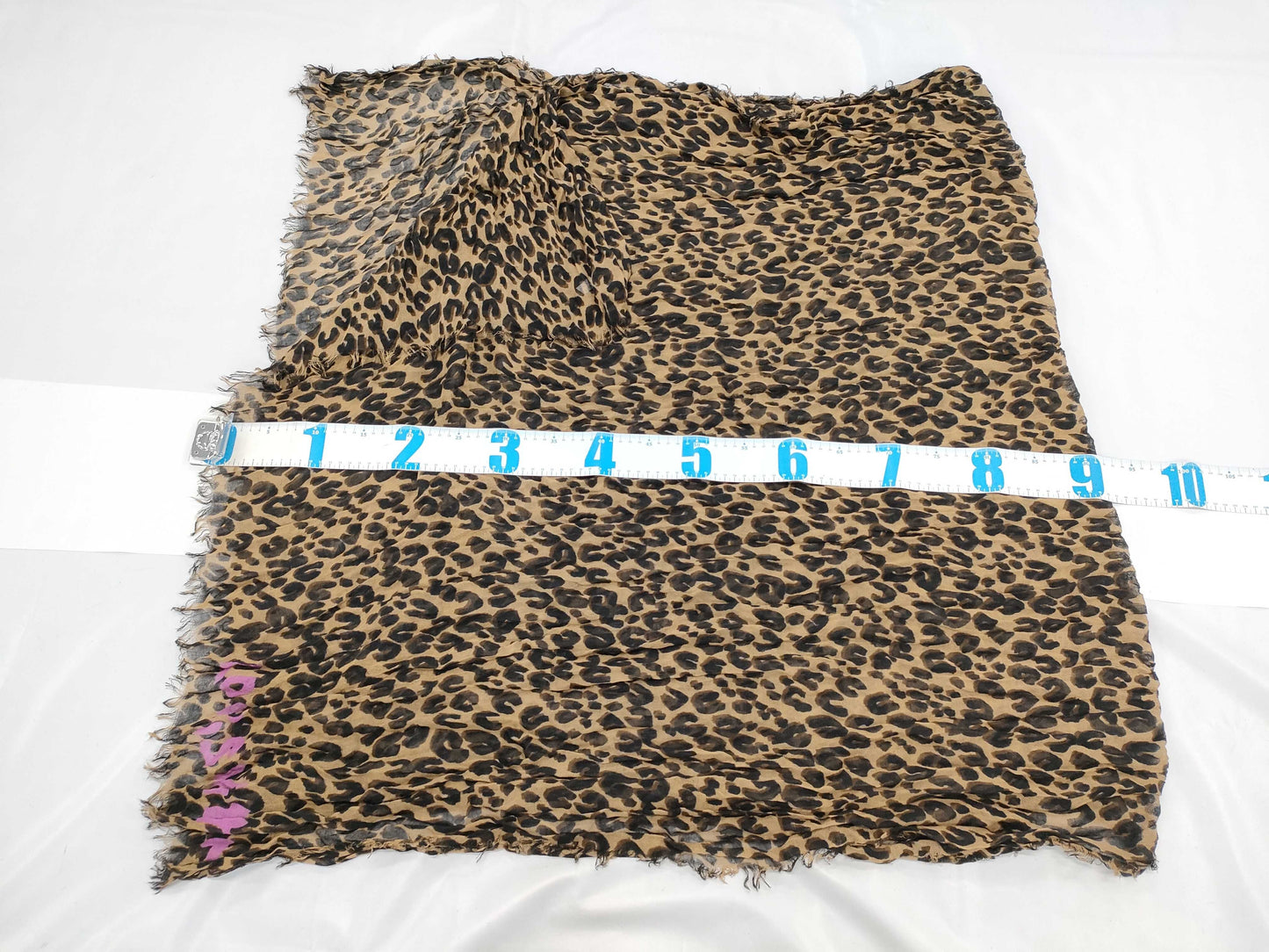 LOUIS VUITTON Brown Leopard Print Scarf