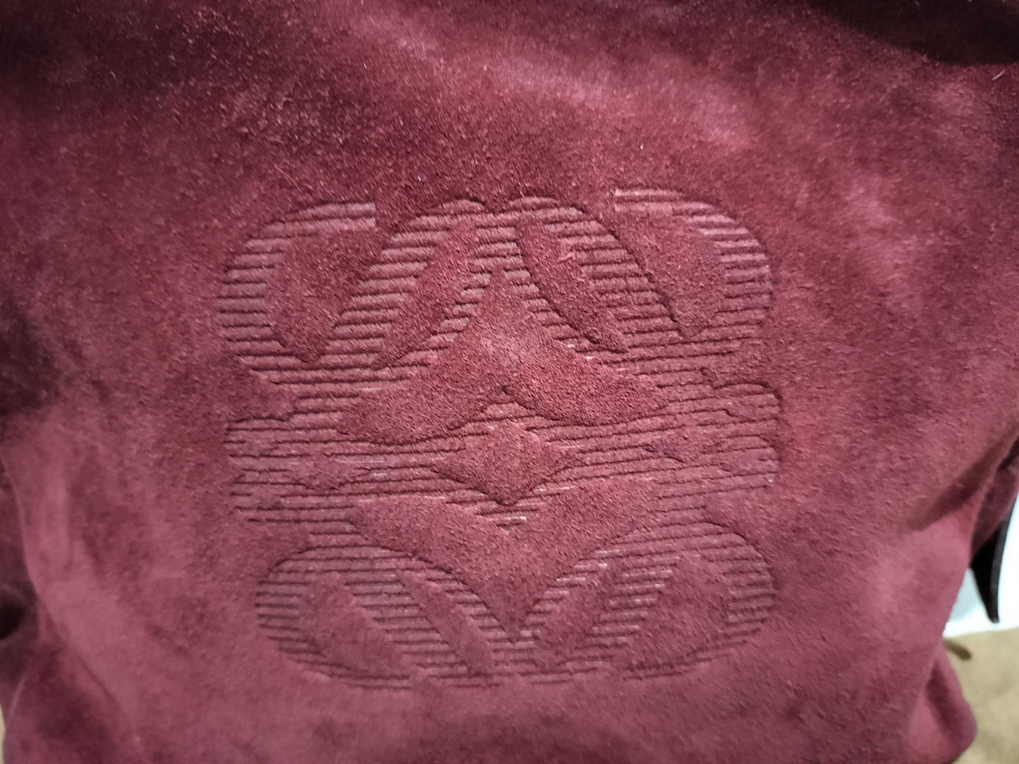 LOEWE Suede Anagram Shoulder Bag