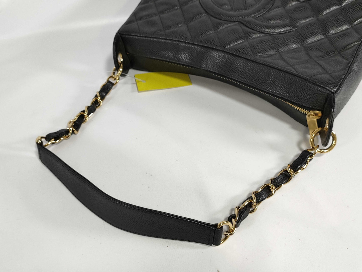 CHANEL Caviar Leather Matelasse Deca Coco Chain One Lowder Bag, No. 9, Black Shoulder Bag