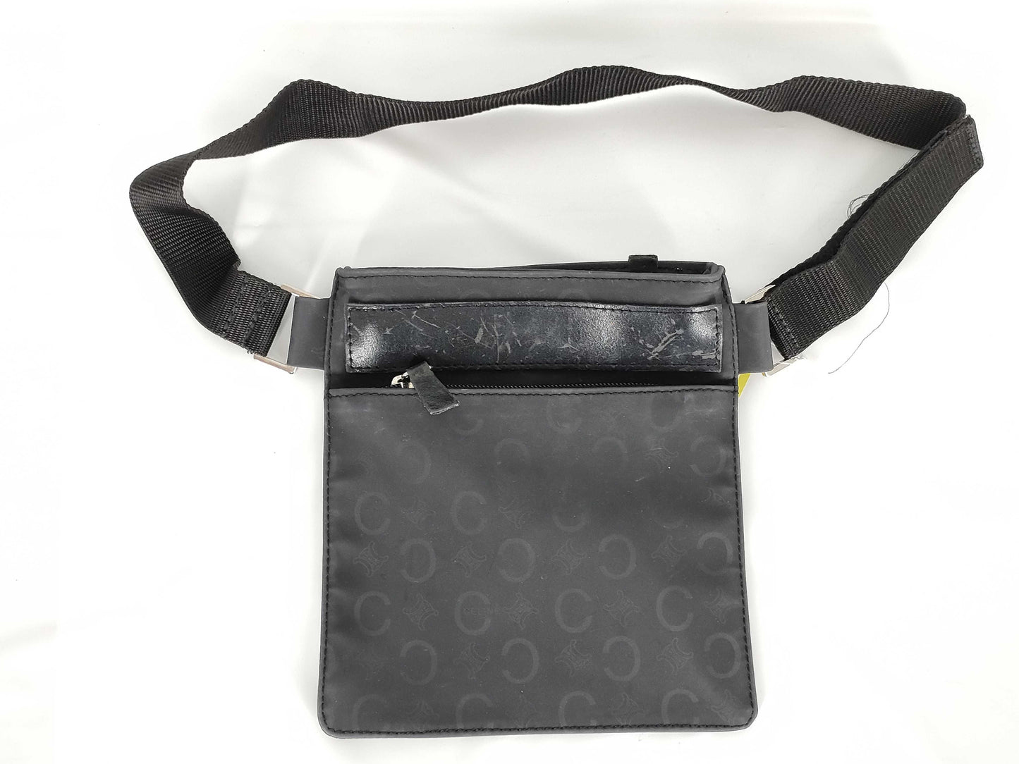 CELINE Triomphe Print Suede Shoulder Bag
