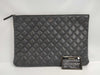 CHANEL Lambskin Matelasse Second Clutch Bag