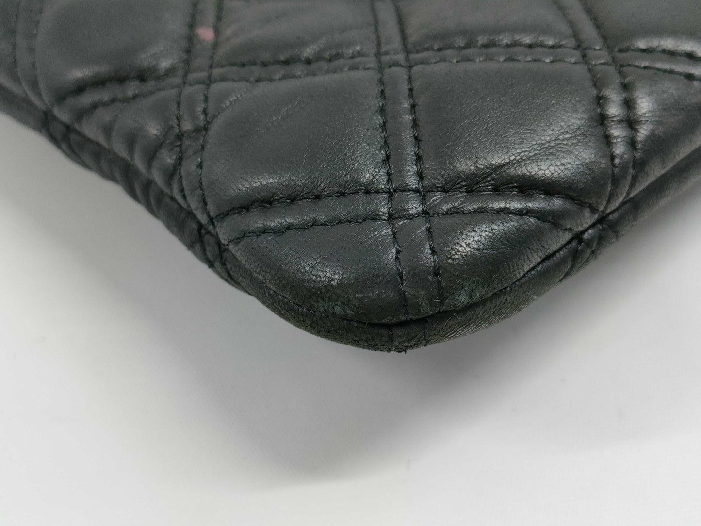 CHANEL Lambskin Matelasse Second Clutch Bag