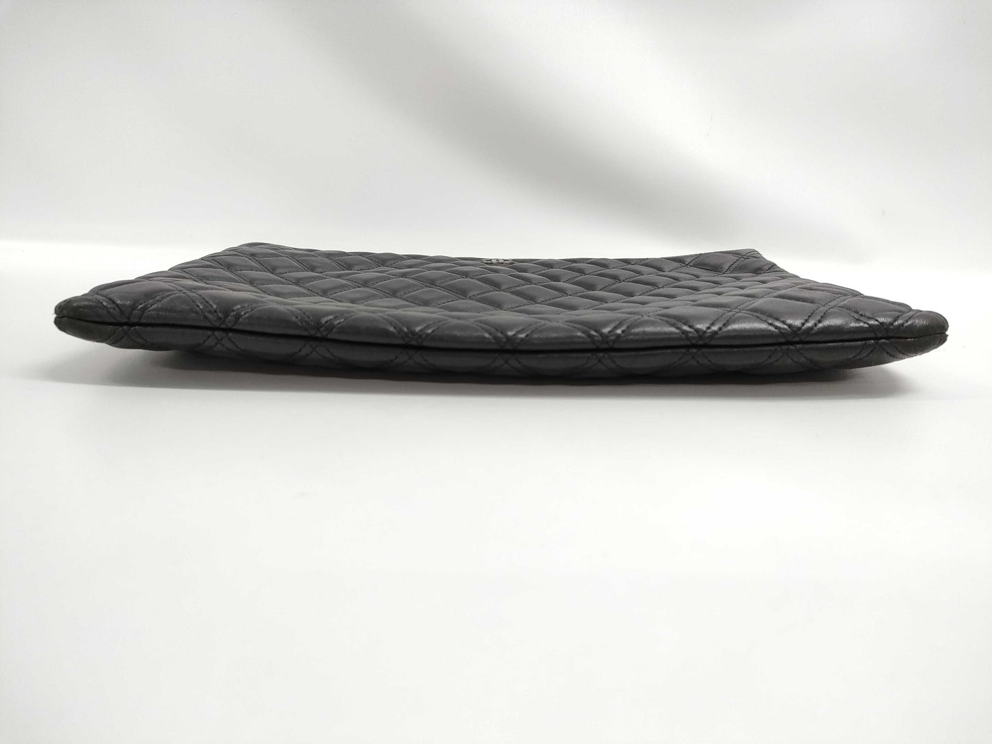 CHANEL Lambskin Matelasse Second Clutch Bag