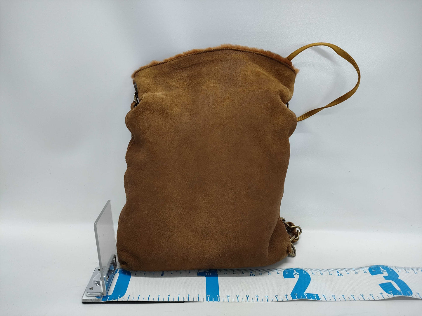 CHANEL Suede Chain Shoulder Coco Pouch Shoulder Bag