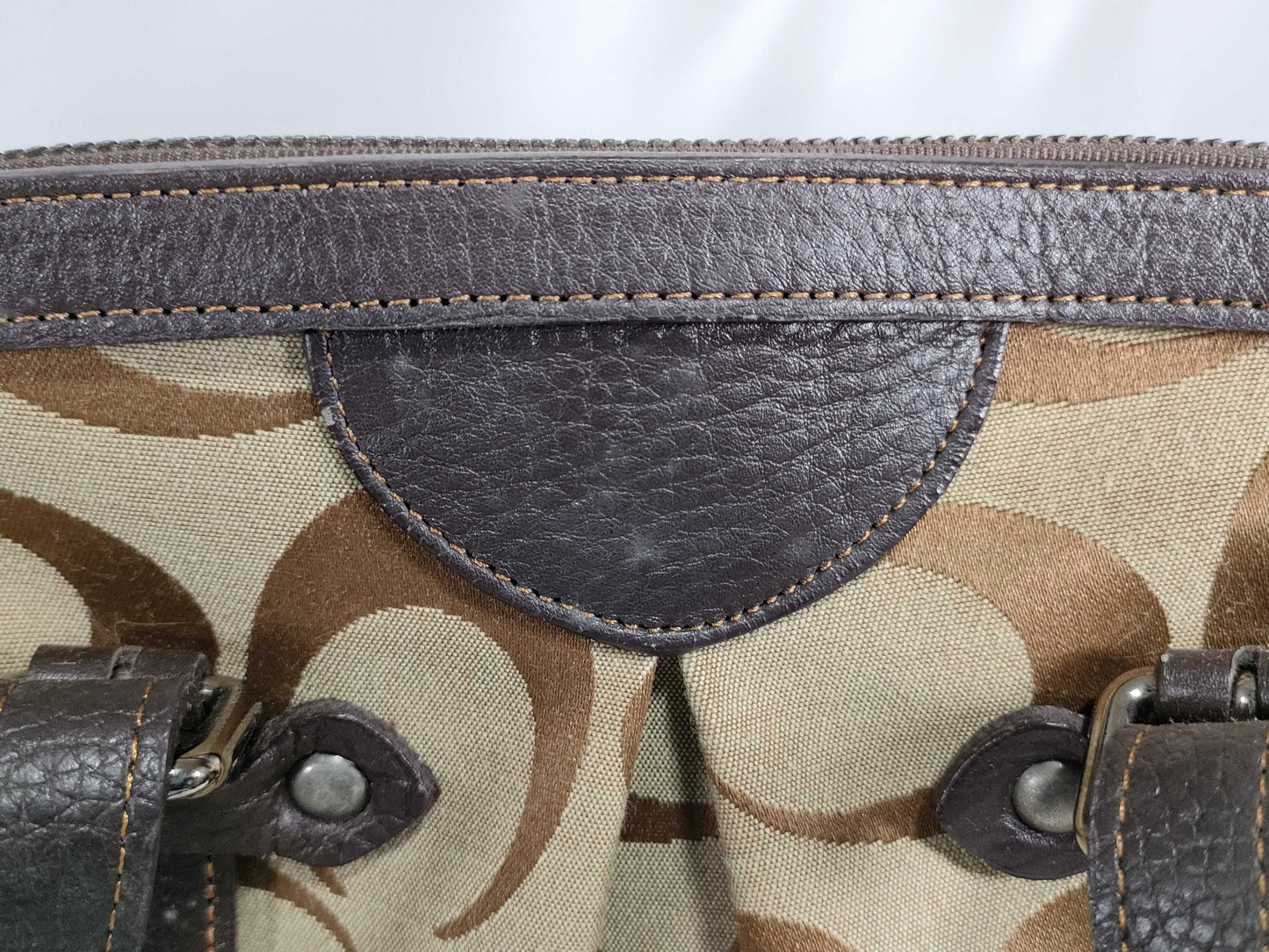 COACH Signature Canvas/PVC Set Shoulder Bag