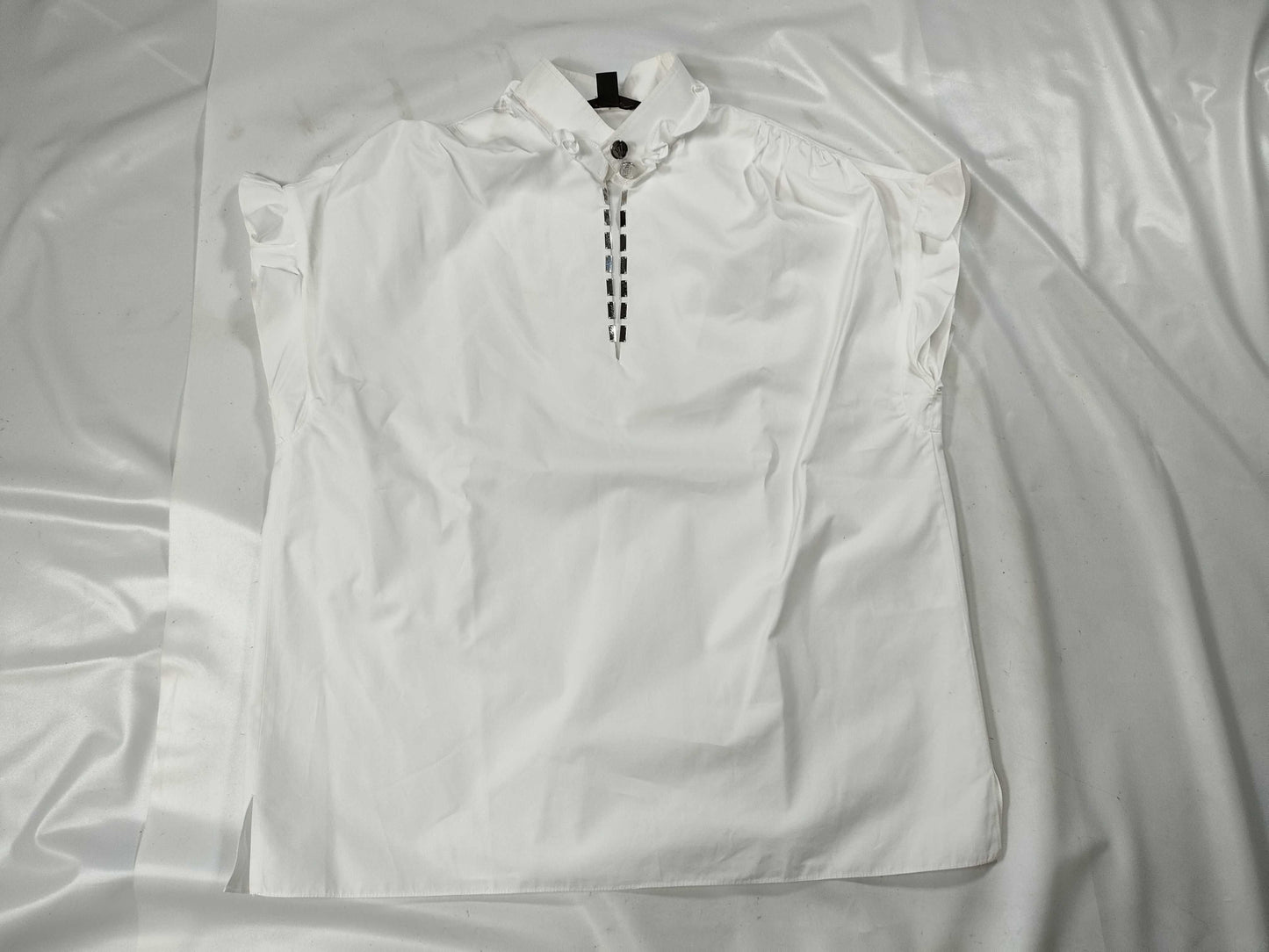 LOUIS VUITTON LV logo button cotton blouse shirt top