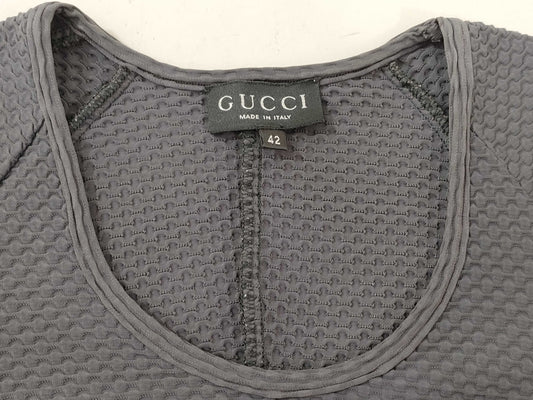 GUCCI Dress/Rayon x Polyurethane/Size 42/Gray Dress