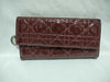 Dior enamel long wallet, wine red