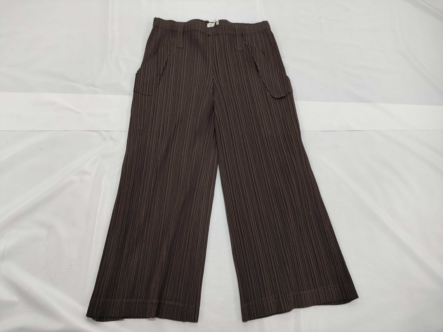 ISSEY MIYAKE Pleats Please Pocket Pants, Brown