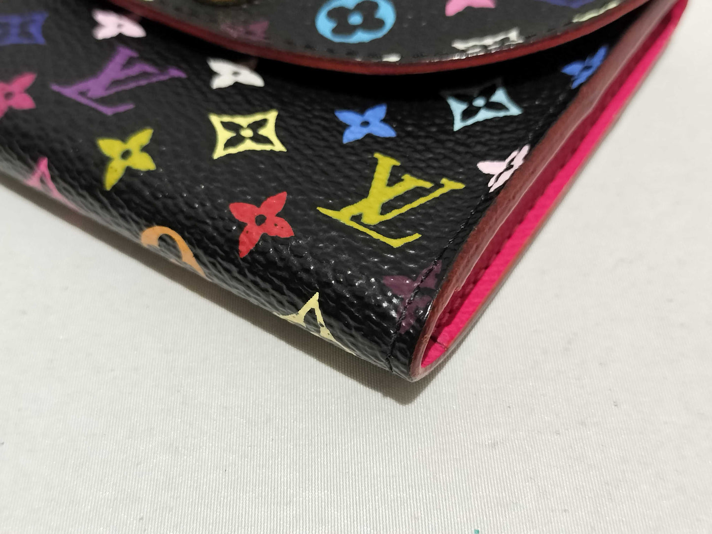 LOUIS VUITTON Monogram Multicolore Carte de Visite Business Card Holder Black Coin Case