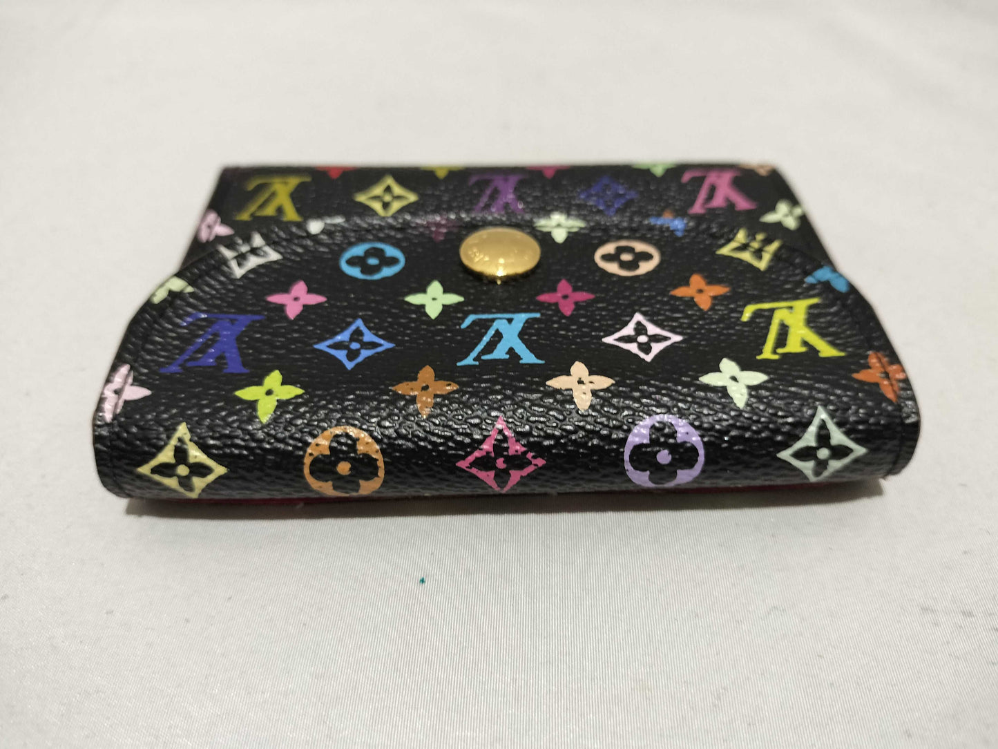 LOUIS VUITTON Monogram Multicolore Carte de Visite Business Card Holder Black Coin Case