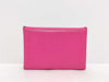 HERMES Calvi Duo Chevre Coin Case Pink Coin Case