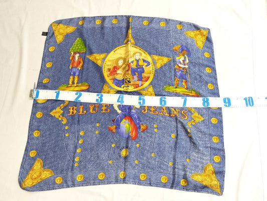 VERSACE Medusa Denim Transfer Jewelry Scarf