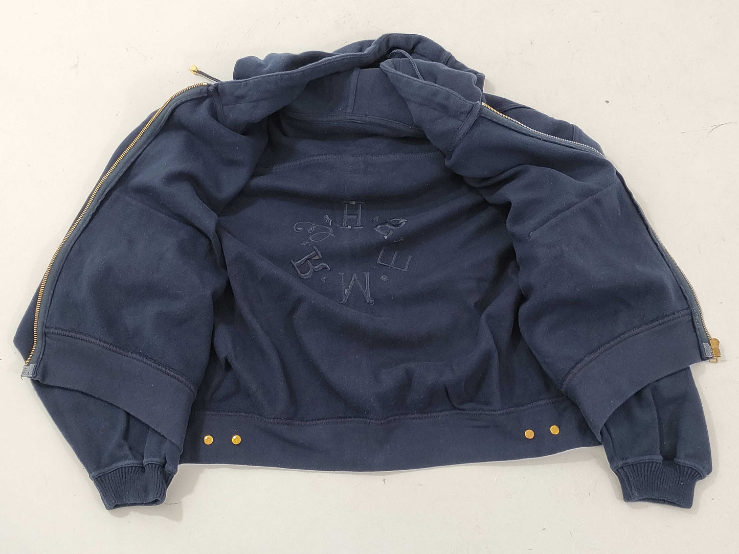 HERMES embroidered hoodie with missing back tag.