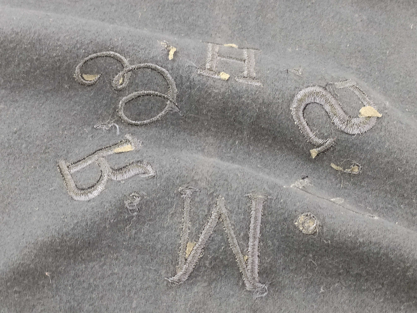 HERMES embroidered hoodie with missing back tag.