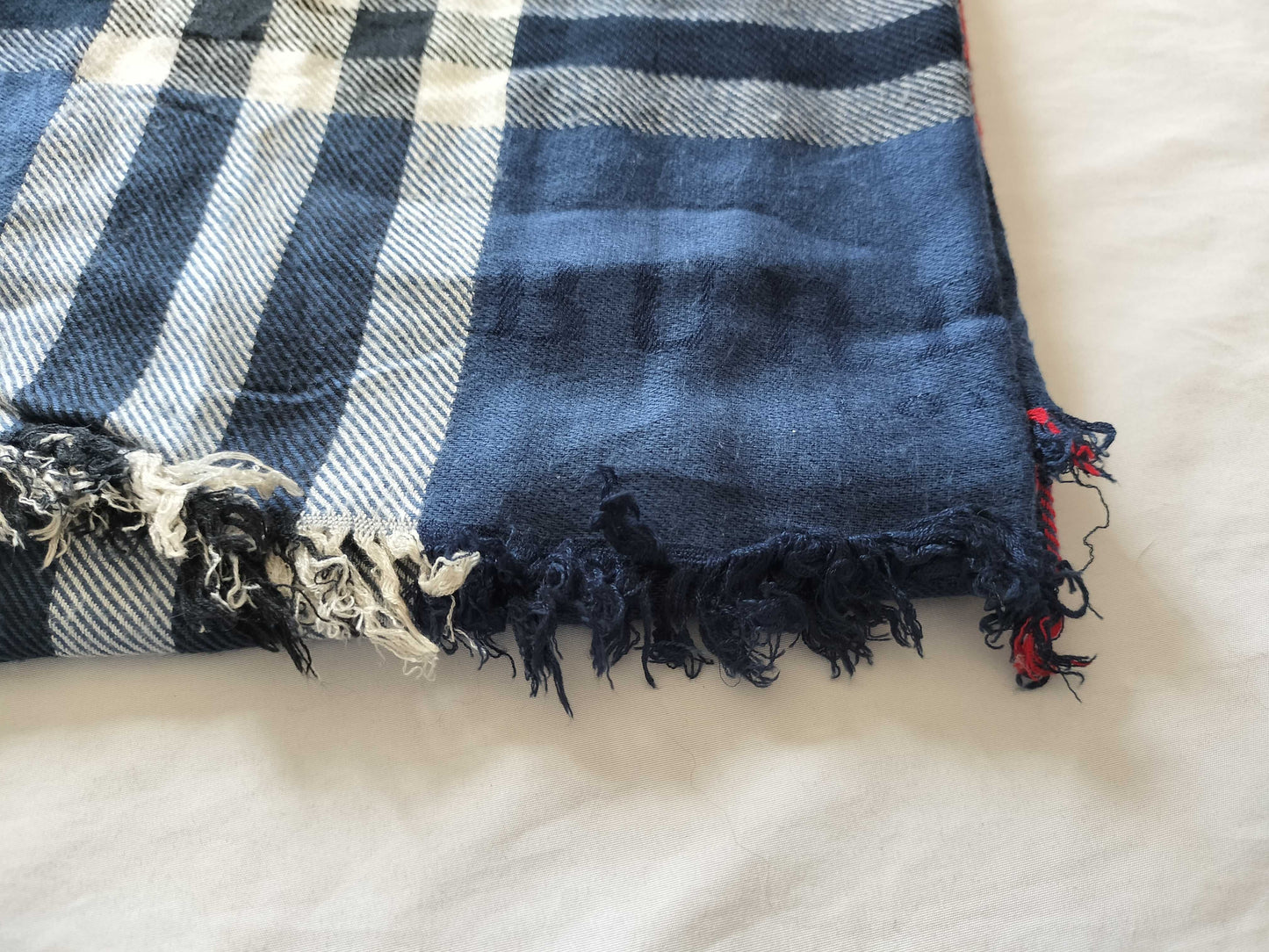 BURBERRY Nova Check Blue Scarf