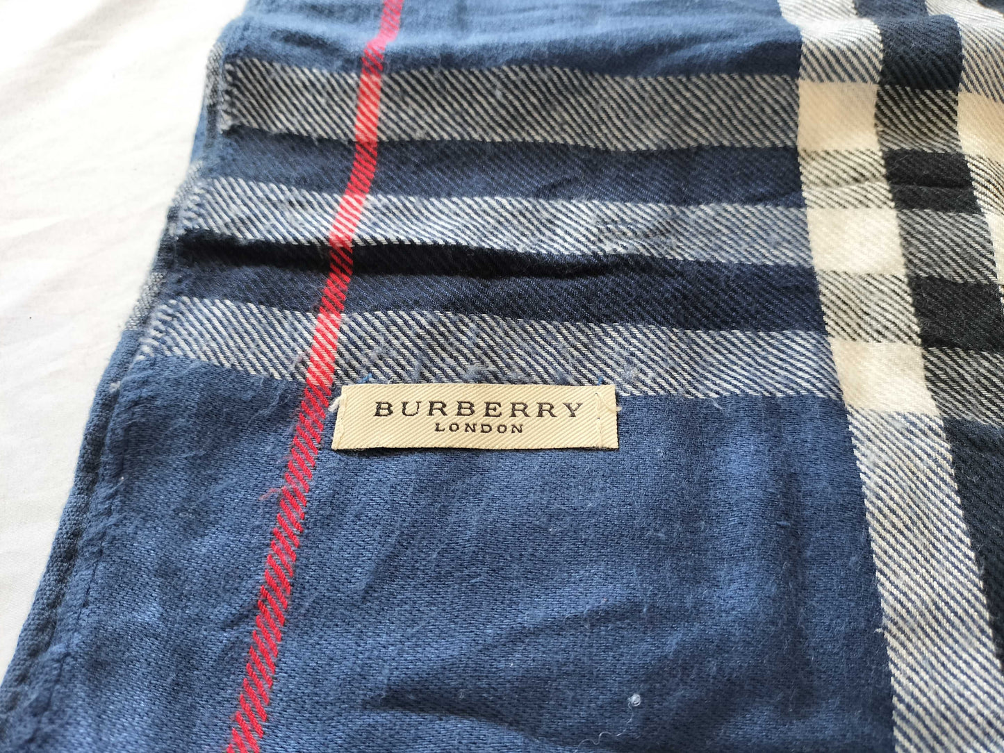 BURBERRY Nova Check Blue Scarf