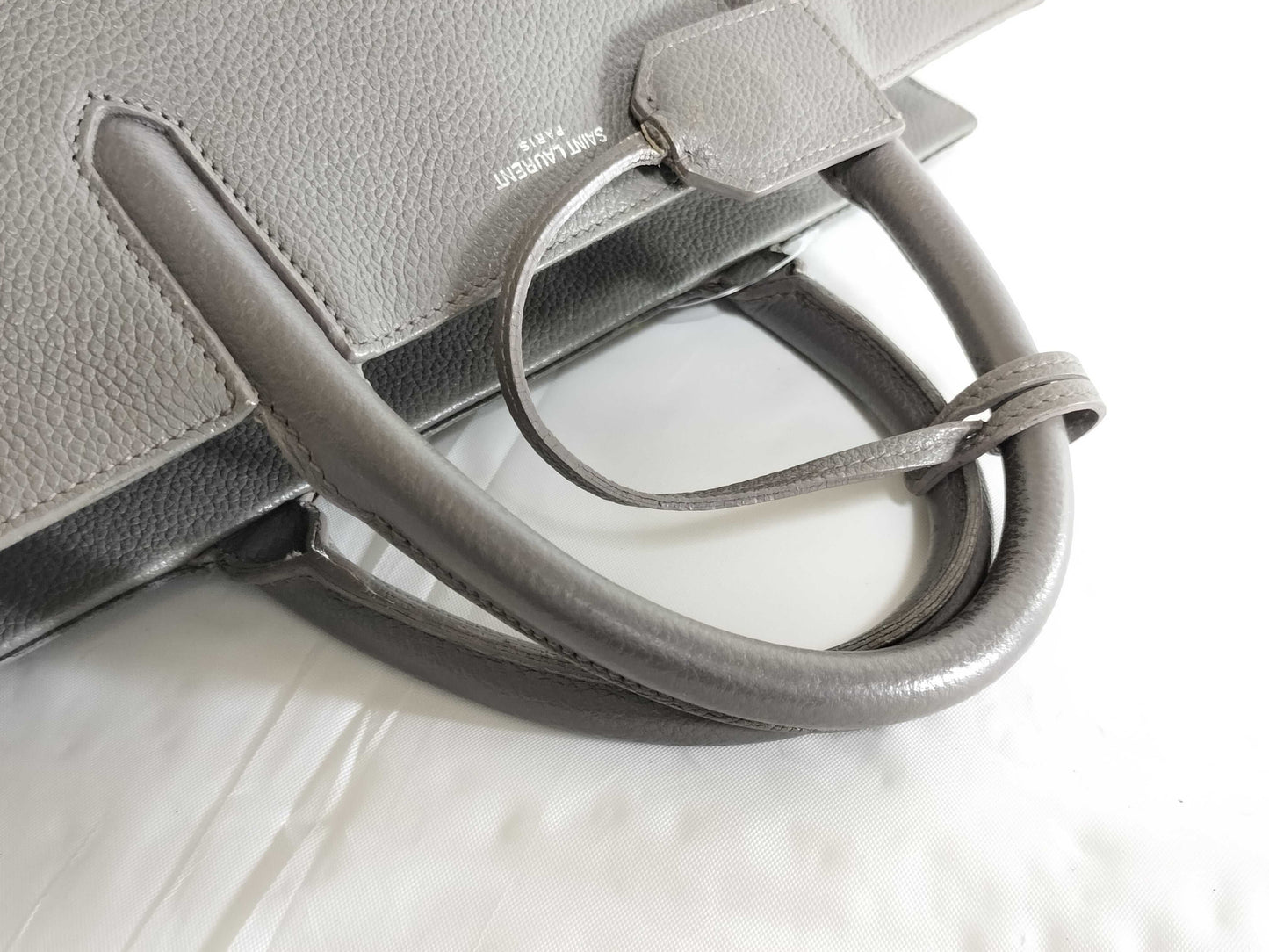 Yves Saint Laurent Cavalieve Gauche Grey Handbag