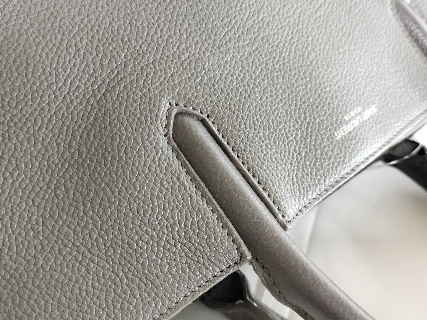 Yves Saint Laurent Cavalieve Gauche Grey Handbag