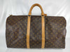 LOUIS VUITTON Monogram Keepall Bandouliere 55 Boston Bag