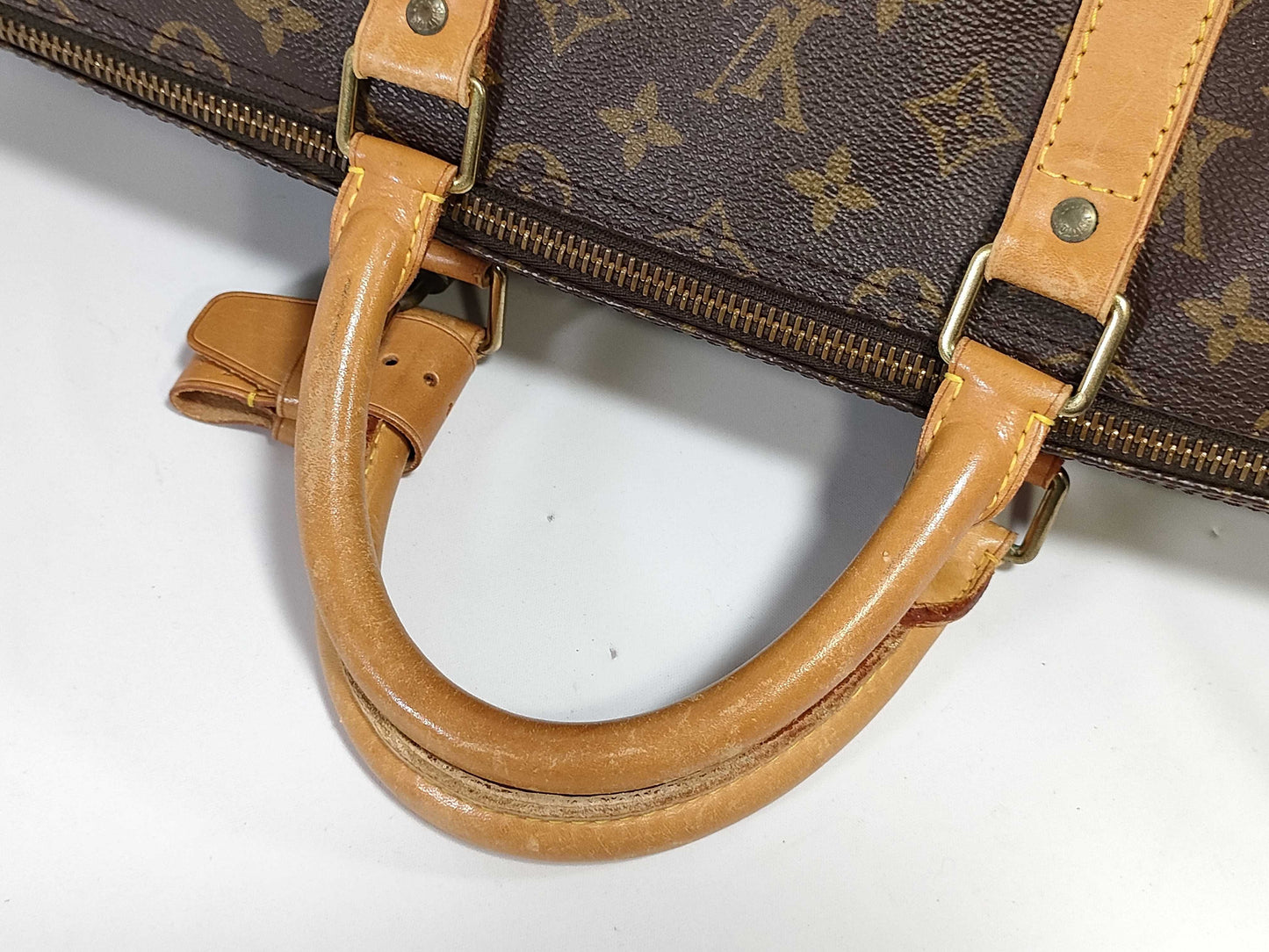 LOUIS VUITTON Monogram Keepall Bandouliere 55 Boston Bag