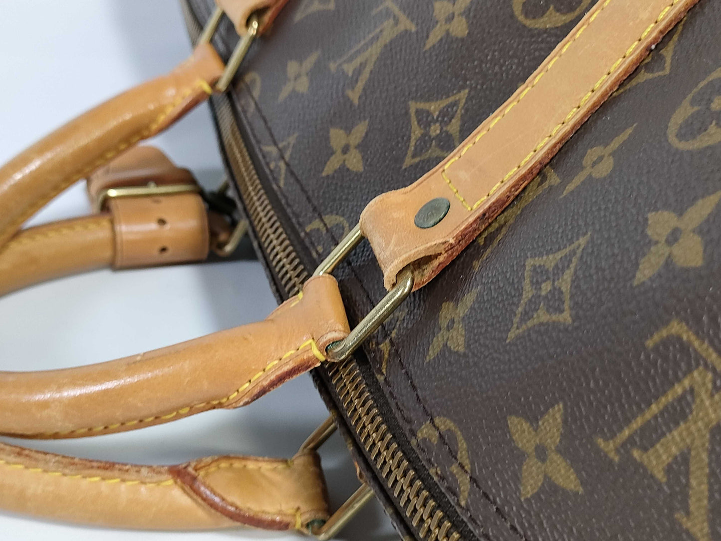 LOUIS VUITTON Monogram Keepall Bandouliere 55 Boston Bag